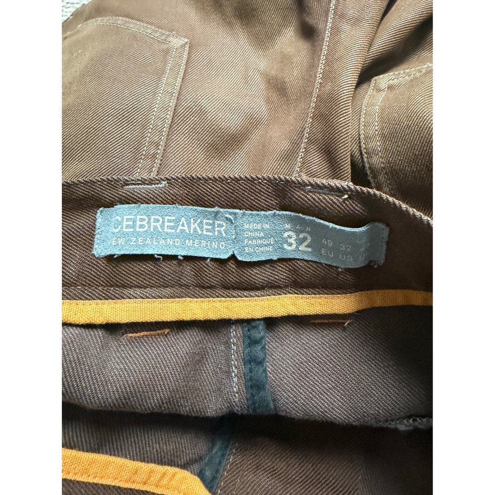 Icebreaker Mens Merino Wool Cargo Shorts Brown Size 32 Hiking Outdoor Casual - Picture 2 of 6